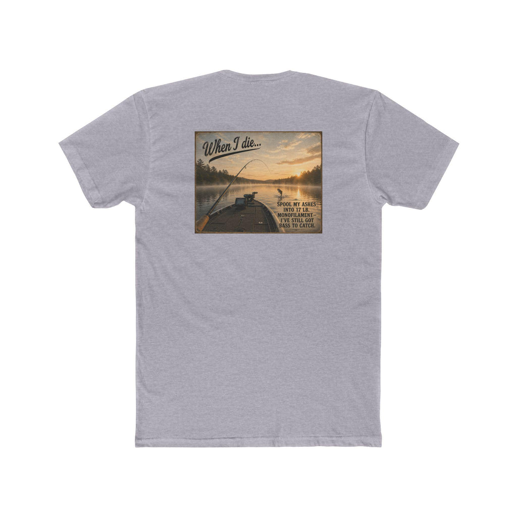 When I Die Fishing Boat Lake Scene Tee | Sunrise Fishing Graphic Tee