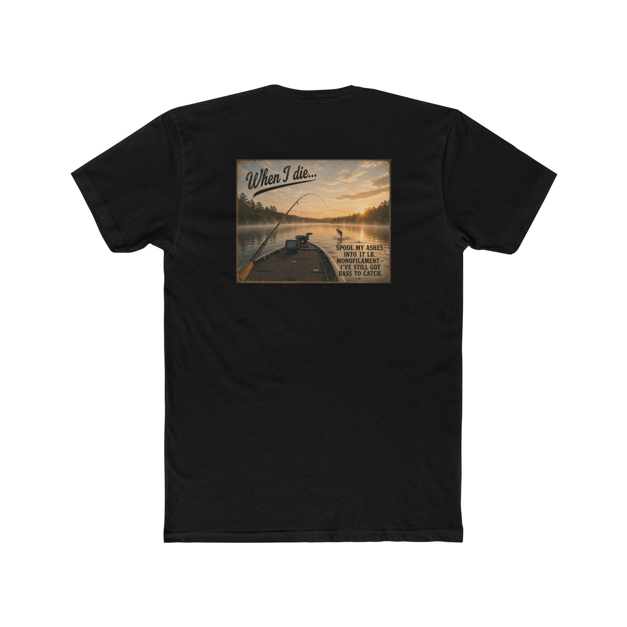 When I Die Fishing Boat Lake Scene Tee | Sunrise Fishing Graphic Tee