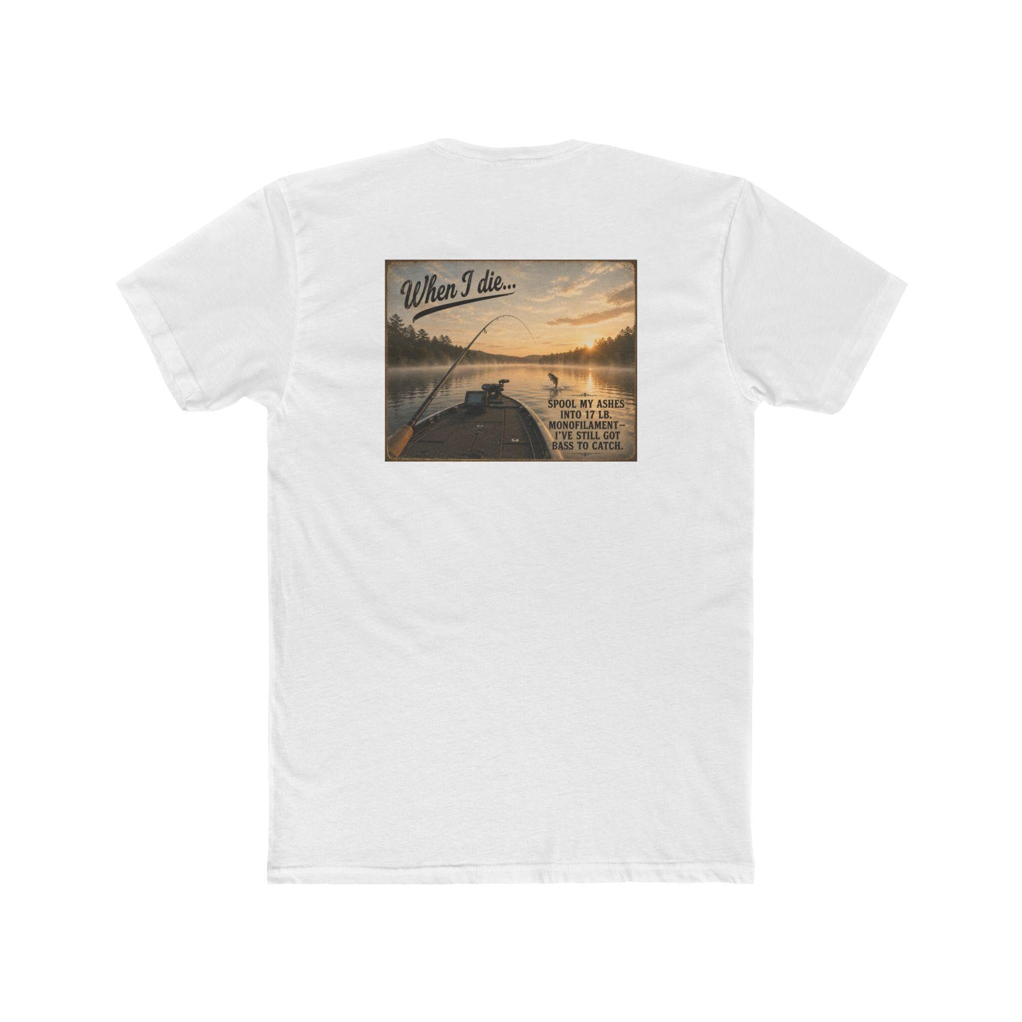 When I Die Fishing Boat Lake Scene Tee | Sunrise Fishing Graphic Tee
